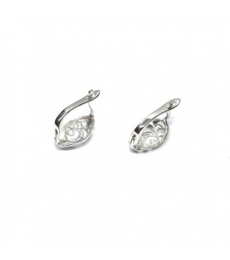 E000906 Genuine Sterling Silver Stylish Earrings Solid Hallmarked 925 Handmade